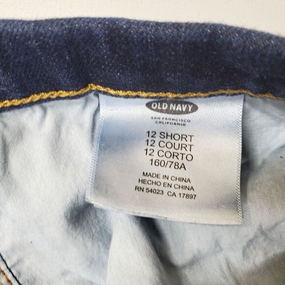 Old Navy Kicker Boot-Cut Mid Rise Blue Jeans Womens 12 Short Denim Pants 32X29.5 - Picture 4 of 9